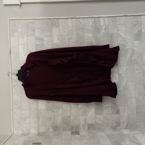 Magaschoni plum cashmere open sweater